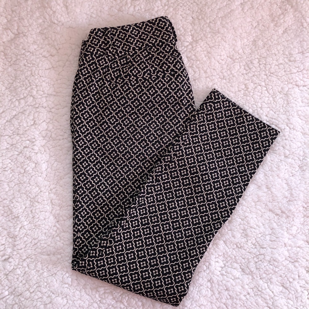 LOFT (Julie) Skinny Print Ankle Pants - Size 00P